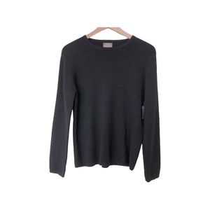 FWM Fenn Wright Manson Dark Navy Long Sleeves Crew Neck Italian Wool Sweater XL